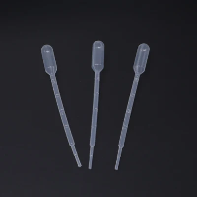 Matériel médical en plastique Laboratoire PP Matériel Compte-gouttes gradué jetable 1 ml 2 ml 3 ml Pipettes de transfert stériles transparentes transparentes OEM