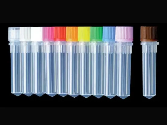 Tube jetable de laboratoire, micro-tube de congélation, flacons cryogéniques en plastique, 0.5ml, 1ml, 1.5ml, 2ml, 5ml