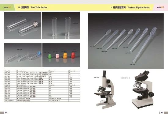 Pipette Pasteur de transfert jetable de laboratoire 2 ml 3 ml 5 ml